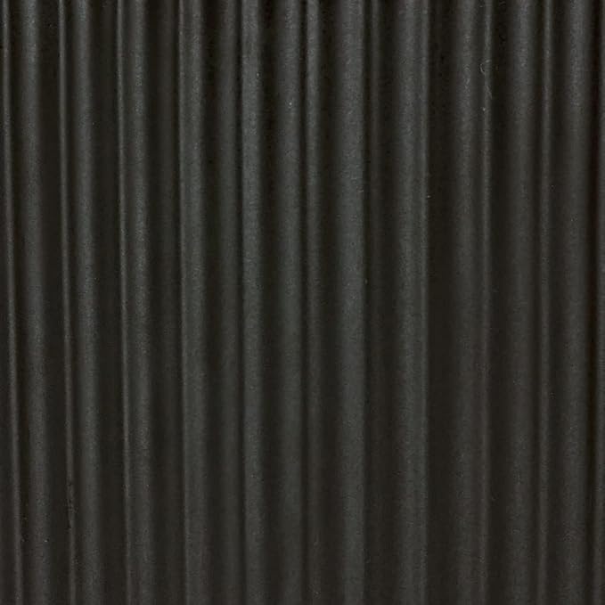 Amazon Basics Fluted Round Ceramic Planter, 8-Inch, Black