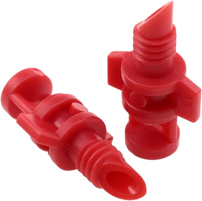 360-Degree Micro Sprayer Garden Lawn Irrigation Spray Head for Plant Irrigation Systems (360° Red) 100PCS