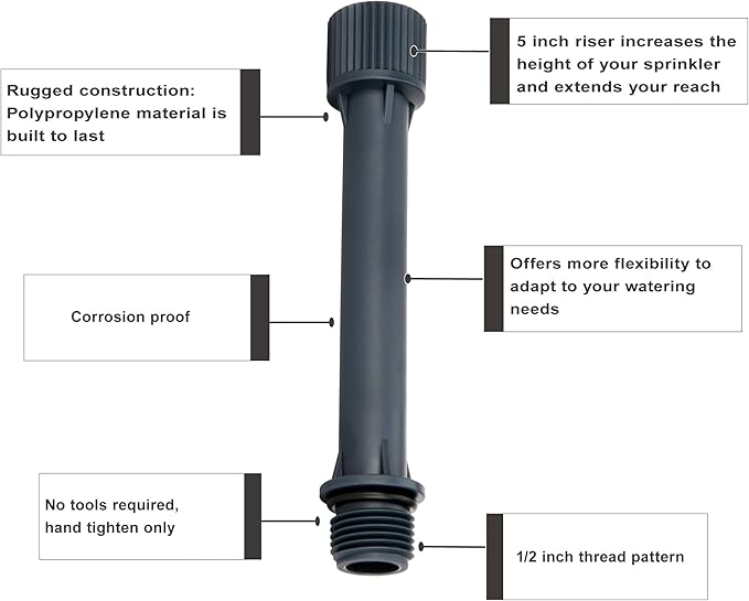 Eden 99999 Sprinkler Extensions 5 inches, 10 pc Set