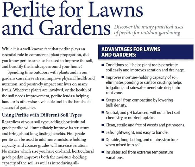 Norcal Perlite Horticultural Organic Certified Premium Screened Coarse – Garden Indoor Outdoor Plants – Soil Additive Better Aeration and Drainage - 4 Cubic Feet (103 Quarts) 1 Bag