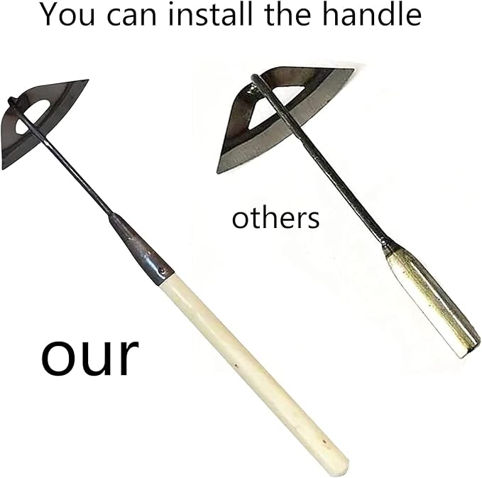 All-Steel Hardened Hollow Hoe,Garden Hoes for Weeding,Hollow Hoe for Gardening,Hoe Garden Tool,Garden Hoe for Backyard Weeding, Loosening, Farm Planting