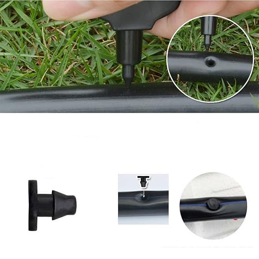 200 Pieces Drip Irrigation End Plug for 1/4 Inch Tube Closure Goof Hole Plugs Irrigation Stopper