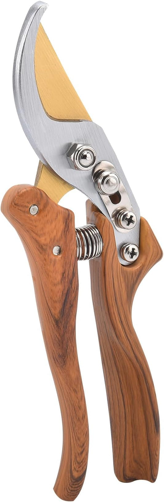 Garden Pruning Shears Set - 2 Pack, 1 Bypass Pruner+1 Straight Blade Scissors, Garden Clippers, Sharp Garden Shears for Cutting Flowers, Trimming Plants, Bonsai, Fruits Picking, Gardening Tools