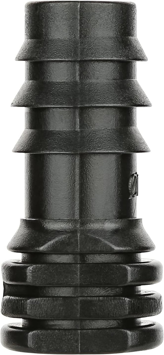 1/2 inch Drip Irrigation Fittings, Barbed End Plug Connector Fit 1/2" Irrigation Tubing (0.52" ID x 0.65" OD), End Cap Plastic Plug Nuts - Pack of 10