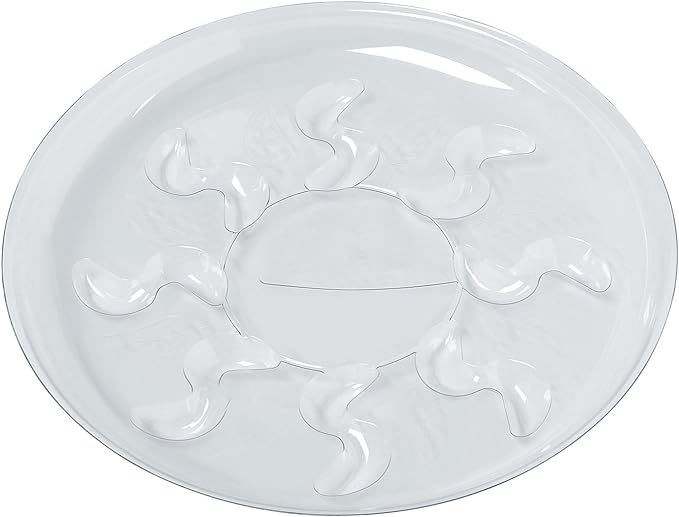 Idyllize 5 Pieces of 6 Inch Clear Thick Plastic Heavy Duty Sturdy Plant Saucer Drip Trays for pots (6'')