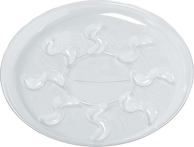 Idyllize 5 Pieces of 14 inch Clear Thick Plastic Heavy Duty Sturdy Plant Saucer Drip Trays for pots (14'')