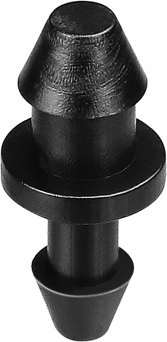 70 Pack Drip Irrigation Universal 1/4" Barbed End Plug Fittings, Barbed Connectors for Drip or Sprinkler System