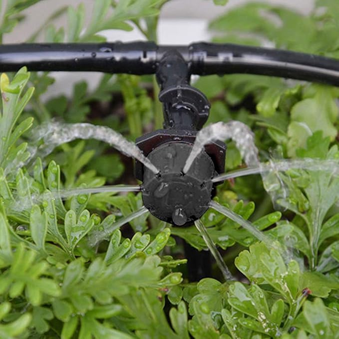 100Pcs Drip Irrigation Emitters,Adjustable Irrigation Drippers Sprinklers,1/4 Inch Emitters Micro Drip for Watering System