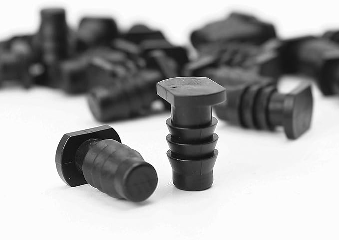 20pcs Irrigation End Cap Tubing Drip Plug Fittings, 3/8 Soaker Hose ID Barbed Parts for Line Goof Connector Garden System, Bore Capillary Tube Sealing Pipe 3/8'' Diameter Tools