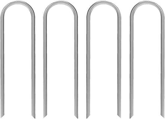 AAGUT Garden Stakes, Yard Landscape Staples Heavy Duty Galvanized 11-Gauge 6 Inch Lawn U Pins for Dog Fence,Tubing Drip Irrigation Hose, Chicken Wire, Weed Barrier Fabric 200 Pack