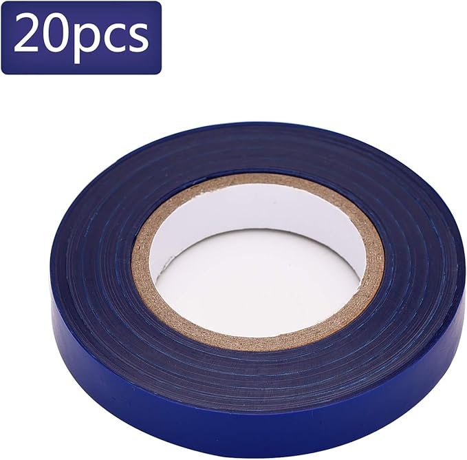 FUNTECK 20 Pcs Blue Plant Ribbon for Plant Tying Machine, 100 Feet Long x 1/2 Inch Wide