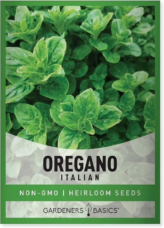 Gardeners Basics, Oregano Seeds for Planting Heirloom Non-GMO Herb Plant Seeds for Home Herb Garden Makes a Great Gift for Gardening