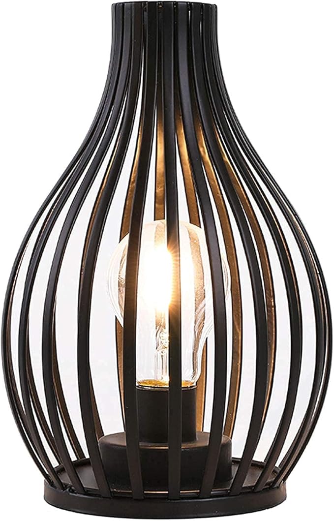 JHY DESIGN Decorations Table Lamp Battery Powered 9.5''High Vase Shaped Cordless Lamp with 6-Hours Timer Feature LED Light Decorative Room Battery Lamp for Indoor Table Garden Party