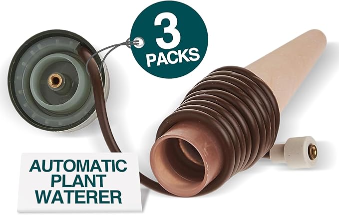 Blumat Classic Plant Watering Stakes - Self-Watering Insert for Indoor and Outdoor Plants - Automatic Slow Release Irrigation System for Potted Plants - Houseplant Care Device (3 Packs)