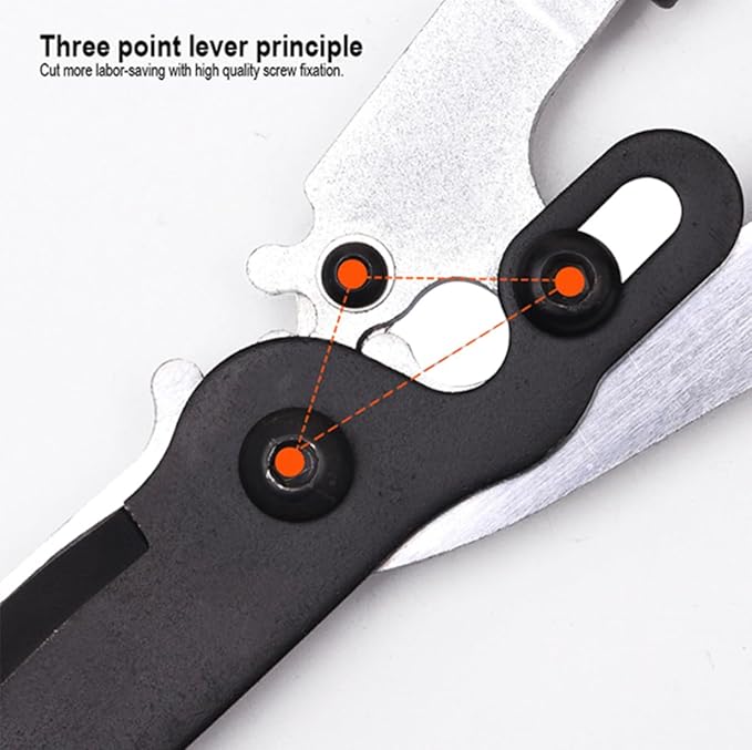 Edward Tools Pro Power Lever Hedge Shears - 29” - 34” - Telescoping Extendable Handle with High Carbon Steel Teflon Coated Wavy Blade - Ergo Rubber Long Handle - Heavy Duty Gardening