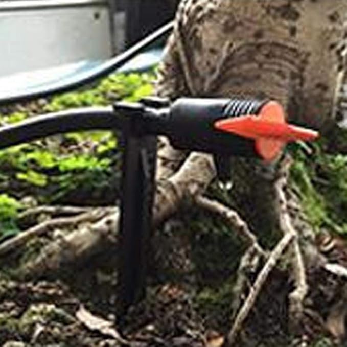 200 Pcs Plastic Irrigation Drip Support Stakes for 1/4-Inch Tubing Hose 4/7 or 3/5 Irrigation Hose Holder&Emitters/Drip Irrigation Kits/Garden Tools for Vegetable Gardens Flower Beds Herbs Garden