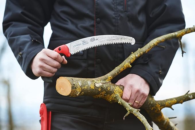 FELCO Pruning Saw (F 640) - Curved Tree Pull Stroke Pruner Saw w/ Carrying Sheath