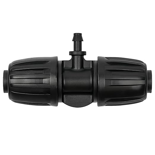 13 Pcs Drip Irrigation Fittings for 1/2 Inch Tubing (1/2" ID x 0.65" OD) to 1/4 Inch Irrigation Tubing, Locked Barbed 1/2" to 1/4" Reducing Tee Connector Drip Line Parts