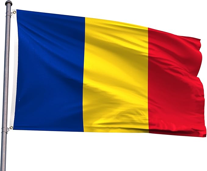 Romania Flag 3x5FT Romanian National Polyester Banner With 2 Grommets Fade Resistant Vivid Color For Patriotic Festival Events Party Decoration (Romania, 3x5FT)