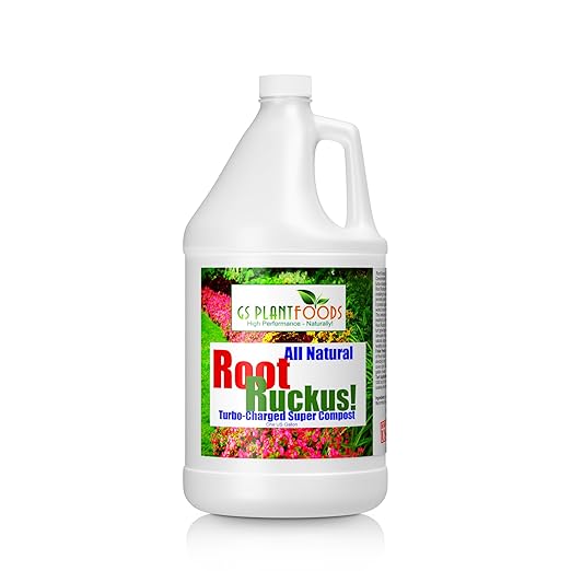 Root Ruckus Compost Fertilizer Organic - Turbo Charged Compost for Plants - Humic Acid & Sea Kelp Nutritional Root Supplement for Lawns, Soil, Shrubs & Vegetables - 1 Gallon