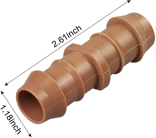 12 Pack Drip Irrigation Fittings 1/2” Drip Line, Rain Bird XFF-Coup 17mm Drip Line Connectors, 1/2 Inch Drip Irrigation Tubing, Drip Irrigation Connectors, Drip Hose Connectors Includes LED Light