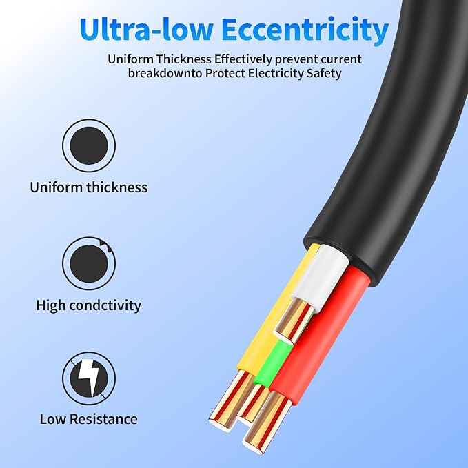 18/4 Solid Sprinkler System Wire 50ft, 18 Gauge Irrigation Wires PVC Jacket Sprinkler Cable for Underground Irrigation Valves Field Central Control System