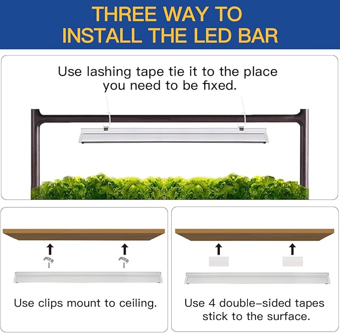 T5 LED Grow Lights, 204pcs Bulb 5000K White Full Spectrum Plant Light Strips for Indoor Plants, Shelves Greenhouse Seedling, End-to-End Connectable with V-Shaped Reflector