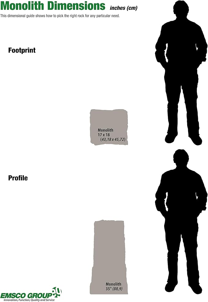 Emsco Group 2235 Natural Sandstone Appearance Utility Cover – Lightweight – Easy to Install Tall Monolith Landscape Rock