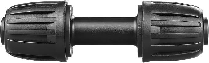 Drip Irrigation Fittings for 1/2 inch Tubing (0.60"-0.63" OD), 12 Pieces Barbed Coupling Drip Parts Locked Coupler Connectors, Drip Line Nuts Connectors for 1/2" Drip Irrigation Hose (13mm ID)