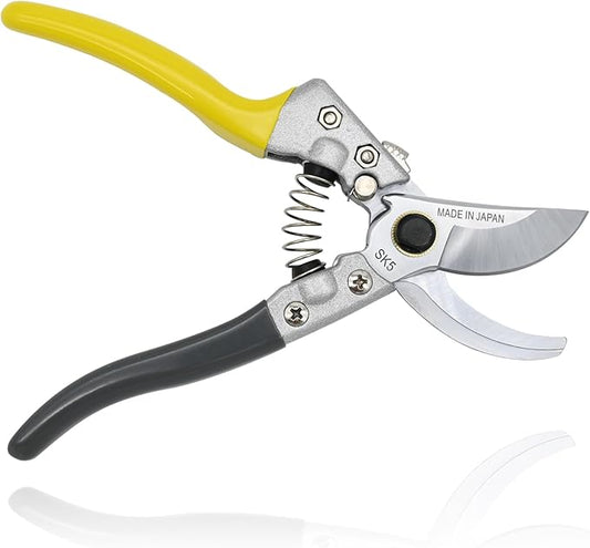 Pruning Shears for Gardening [Made in Japan] Professional 8" Sharp Bypass Garden Shears, Heavy Duty Pruners, Clippers, Secateurs, Pruning Scissors for Plant, Branch, Bonsai, Tree