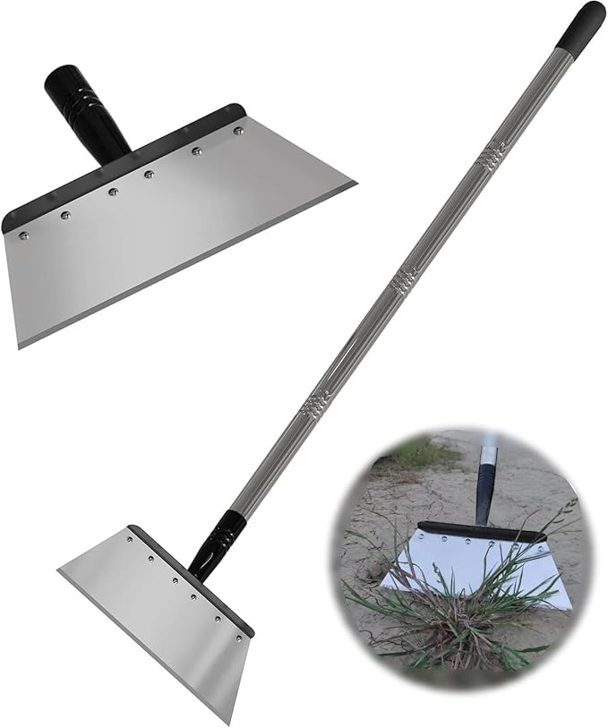 Garden Cleaning Shovel with 54" Adjustable Handle,Multifunctional Stainless Steel Cleaning Snow Shovel for Weeds and Moss,Lawn Edging Scraper Shovel,Outdoor Spade Tool for Weeding,Digging,Ice Removal