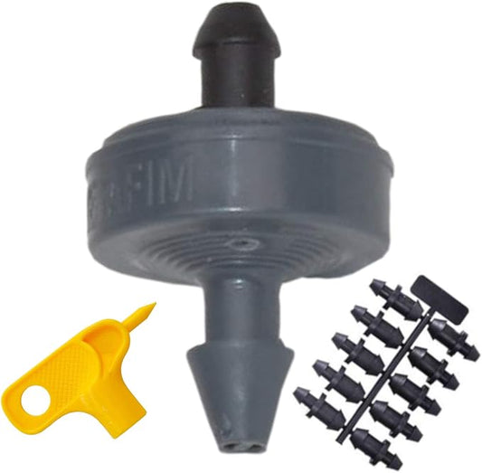 1 GPH Netafim Woodpecker Jr Pressure Compensating Dripper Emitters (35-Pack) Kit with Hole Punch Tool and Goof Plugs for Drip Irrigation Systems