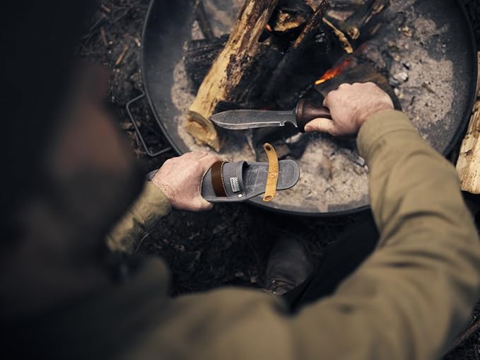 Barebones Hori Hori Ultimate - Garden Knife with Double-Edged Tempered Steel Blade, Walnut Handle, Ambidextrous Use, Japanese Knife Garden Tool for Weeding and Gardening (Tool & Sheath)