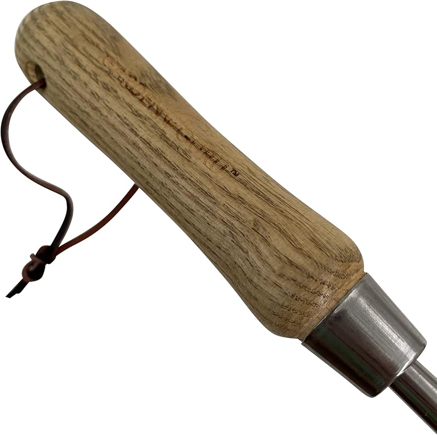 Garden Guru Eco Dandelion Weeder Tool with Ergonomic Wood Handle - 100% Recycled Stainless Steel - Rust Resistant - FSC Certified Wood - Weed Puller for Planting, Weeding, Flower & Vegetable Care