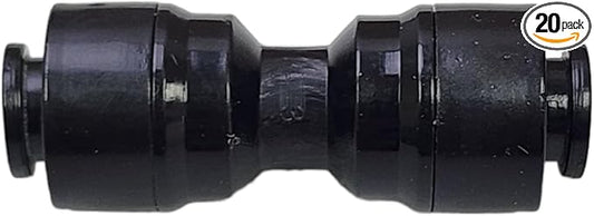 20 Pack Quick-Connect 1/4" Drip Irrigation Tee Connectors, New Coupling Fittings for 1/4 Inch Irrigation Tubing, Drip Kit (Coupling - 20 Pack)