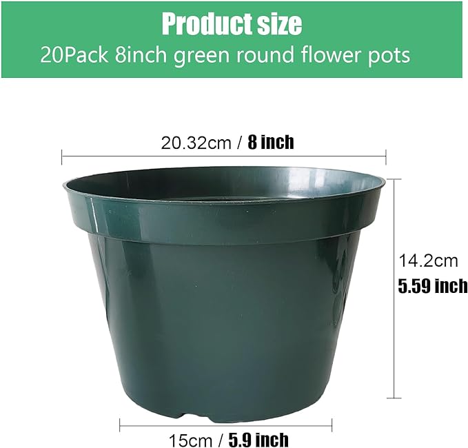 DAPERCI RooTrimmer 8 inches Nursery Pot Plant Grow Sturdy Flower pots in Bulk Price 20P