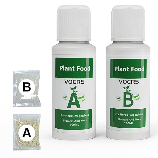 Hydroponic Nutrient Plant Food Supplies - Suitable for Both Hydroponics Growing System and Soil Planting, Compatible with All Indoor Herb Garden Plants Accessories