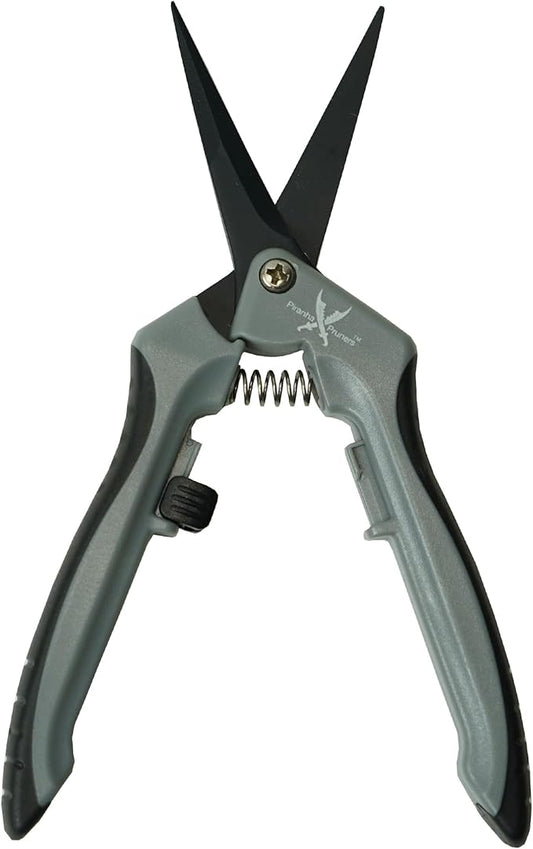 Piranha Pruner Trimming Scissors Garden Shears, Plant Trimmers, Gardening Hand Tools, Curved Fluorine Coated Blade