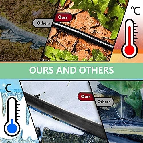 Hourleey Blank 200 FT Distribution Tubing Irrigation Drip Hose, 1/4 Inch Drip Line