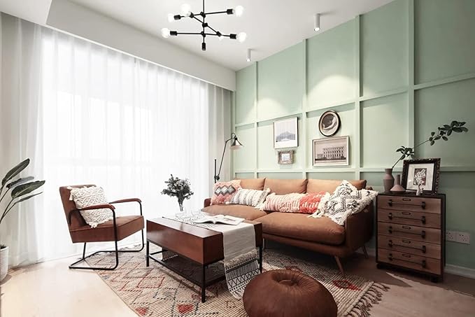 Dimoon 236''x17.7'' Green Peel and Stick Wallpaper Contact Paper Modern Self Adhesive Wall Paper Removable Renter Friendly Textured Solid Color Shelf Cabinet Vinyl Roll (236''x17.7'',Palegreen)