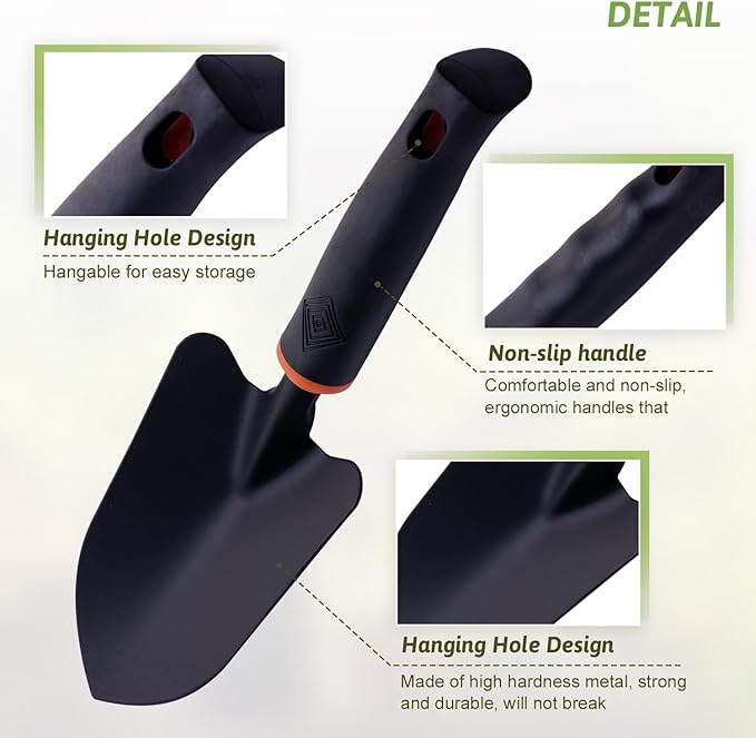 Garden Tool Set,33 Piece Heavy Duty Gardening Tools with Organizer Handbag and Gloves,Extra Hand Tools Kit is Ideal Gardening Gifts for Women and Men