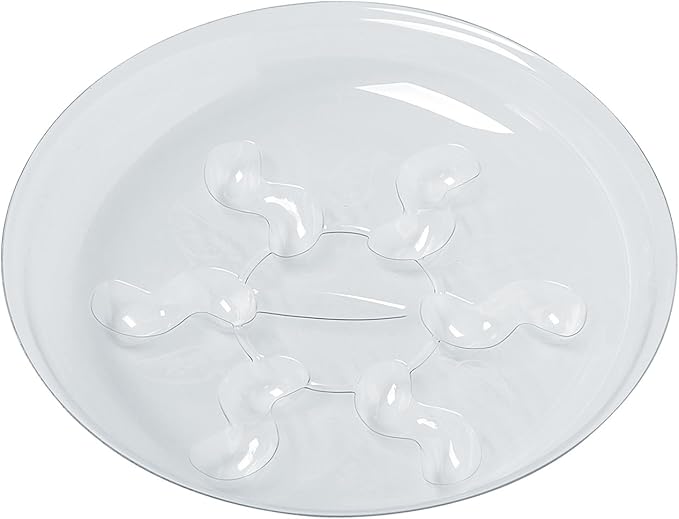Idyllize 5 Pieces of 8 inch Clear Thick Plastic Heavy Duty Plant Sturdy Saucer Drip Trays for pots (8")