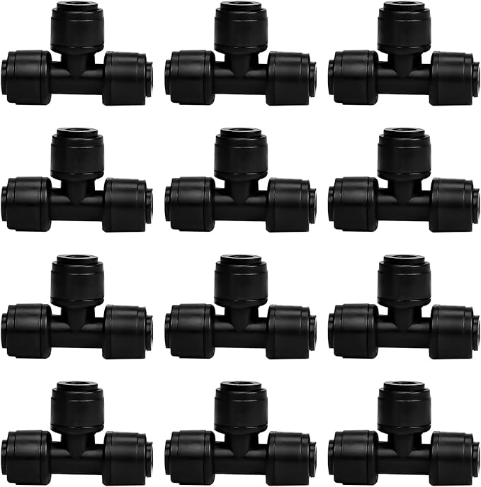 1/4" Quick Connector Drip Tube Irrigation, 30 PCS Drip Irrigation Tee Connectors for 1/4 Inch Irrigation Tubing for Sprinkler or Drip Irrigation System