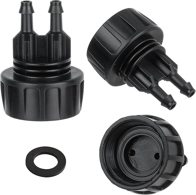 5 Pack Drip Irrigation Hose Connectors,1/4 Inch Drip Irrigation Tubing x 3/4 FHT Swivel Garden Faucet Dual Adapter, Convert 3/4" Garden Hose to 1/4" Drip Irrigation Parts
