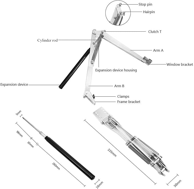 2 pcs Automatic Greenhouse Window Opener Auto Vent Opener Roof Vent Opener Auto Vent Kit Solar Heat Sensitive Agriculture Gardening Tools and Supplies (Dual Spring Lifts 15 Lbs)