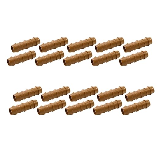 Dnyta 20pcs Drip Irrigation Fittings Drip Line Connectors Kit 17mm Drip Irrigation Tubing 1/2 Inch Drip Irrigation Kit for Most 1/2" Irrigation Tubing or Sprinkler Systems