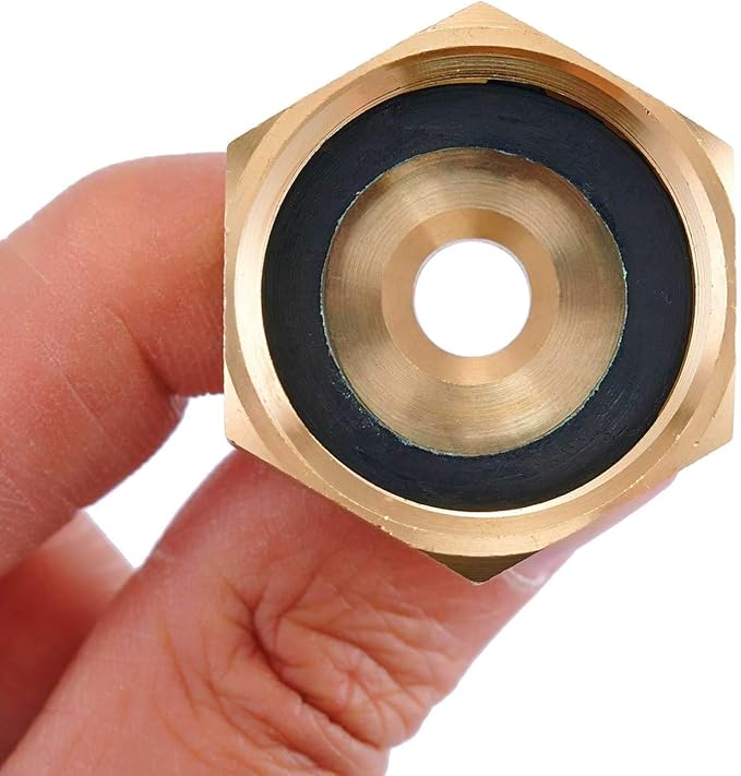 4PCS Premium Brass Water Hose Pipe Swivel Connector,1/2" Barb x 3/4 inch Female GHT Adapter,Copper Fitting with Stainless Clamp for House/Boat/Lawn/Power Wash/Irrigation