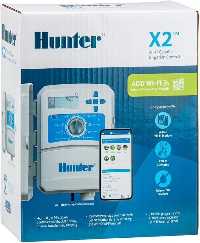 Hunter Industries Hydrawise X2 8-Station Outdoor Irrigation Controller