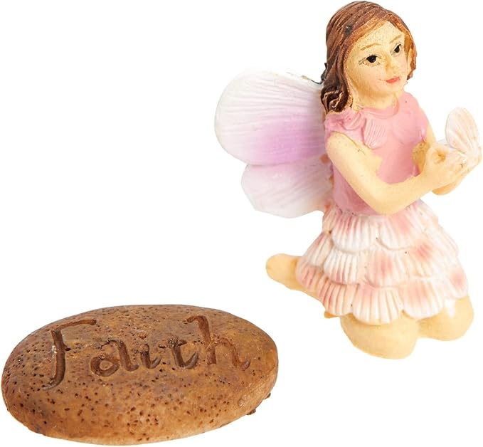 Juvale 8 Piece Miniature Fairy Garden Accessories Outdoor Decor Figurines Kit for Kids, Mini Whimsical Ornaments and Decorations for Patio, House, Garden, Desk, Yard Supplies