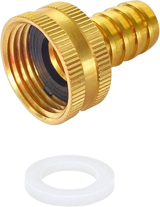 Garden Hose Adapter 1/2" Drip Irrigation Tubing to Faucet - Reusable Connector Fittings for Most Rain Bird, Orbit, Dig, Toro 1/2 Tubing x 3/4" GHT Garden Extension Repair Fitting